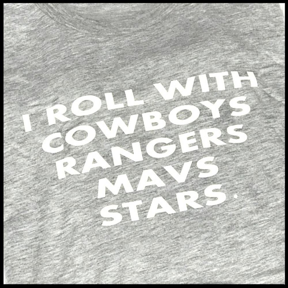 DALLAS Sports Fans Men's Shirt. Graphic grey shirt